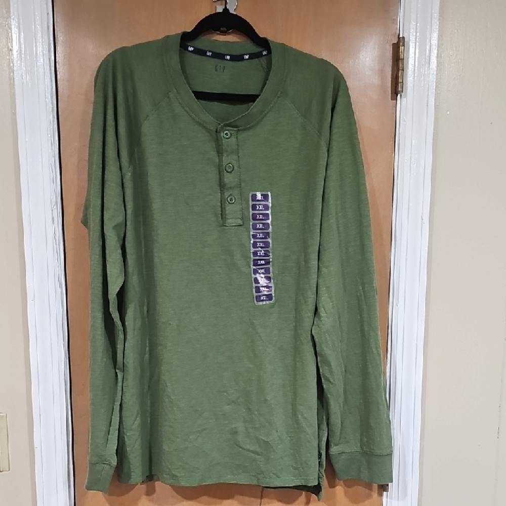 GAP Olive Long Sleeve Henley